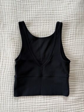 lululemon athletica Black Ribbed V-Neck Tank
